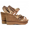 Sandales femme 5086 camel combiné
