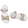 Sandales enfants 539 vernis nude combiné