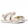 Sandales enfants 539 vernis nude combiné