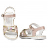 Sandales enfants 539 vernis nude combiné