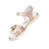 Sandales enfants 539 vernis nude combiné