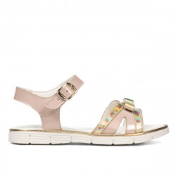 Sandales enfants 539 vernis nude combiné