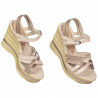Sandales femme 5086 beige nacré combiné