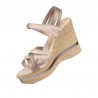 Sandales femme 5086 beige nacré combiné