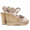 Sandales femme 5086 beige nacré combiné