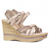 Sandales femme 5086 beige nacré combiné