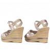 Sandales femme 5086 beige nacré combiné