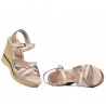 Sandales femme 5086 beige nacré combiné