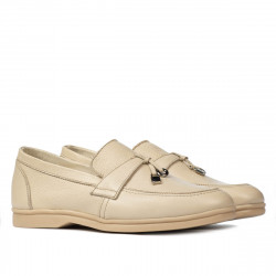 Mocassins femme 6054 crème