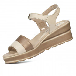 Sandales femme 5087 beige combiné