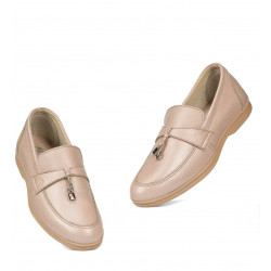 Mocassins femme 6054 poudre nacré