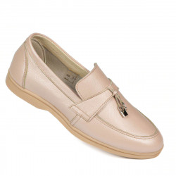 Mocassins femme 6054 poudre nacré