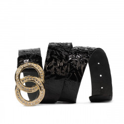 Ceinture femme 09ld laqué noir