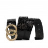 Ceinture femme 09ld laqué noir