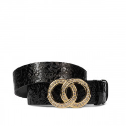 Ceinture femme 09ld laqué noir