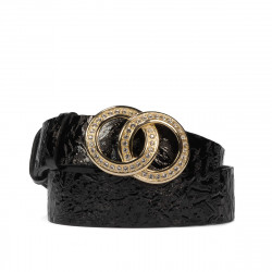 Ceinture femme 09ld laqué noir
