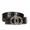 Ceinture femme 10ld croco noir