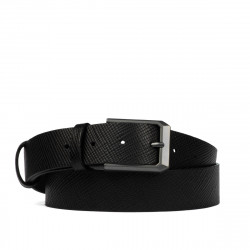 Ceinture homme 15b noir pressé
