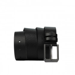Ceinture homme 15b noir pressé