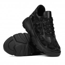 Baskets femme 6053 camouflage noir combiné