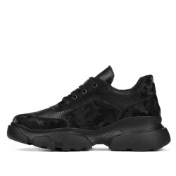 Baskets femme 6053 camouflage noir combiné