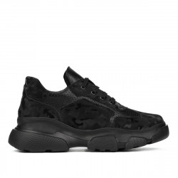 Baskets femme 6053 camouflage noir combiné