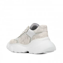 Baskets femme 6053 beige camouflage combiné