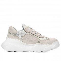 Baskets femme 6053 beige camouflage combiné