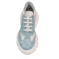 Baskets femme 6053 bleu camouflage combiné
