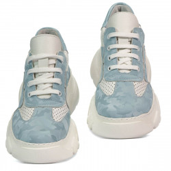 Baskets femme 6053 bleu camouflage combiné