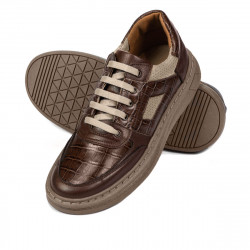 Baskets 942 marron combiné