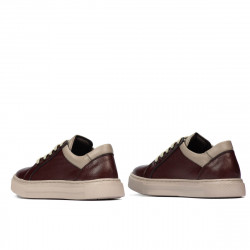 Baskets adolescents 383 bordeaux combiné
