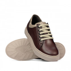 Baskets adolescents 383 bordeaux combiné