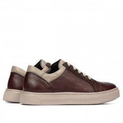Baskets adolescents 383 bordeaux combiné