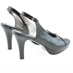 Sandales femme 1052 vernis noir
