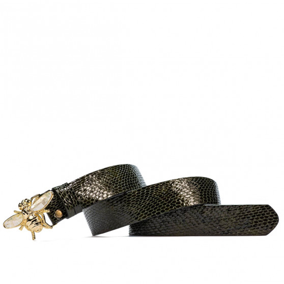 Ceinture femme 01ld croco laqué vert Ceinture femme 01ld croco laqué vert