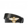 Ceinture femme 01ld croco verni anthracite