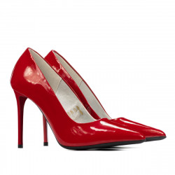 Chaussures élégantes femme 1289 vernis rouge