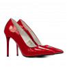 Chaussures élégantes femme 1289 vernis rouge