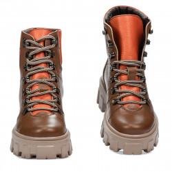 Bottes femme 3373 marron combiné