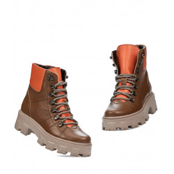 Bottes femme 3373 marron combiné