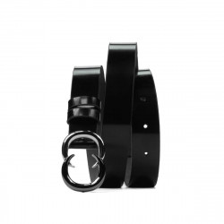 Ceinture femme 37m vernis noir