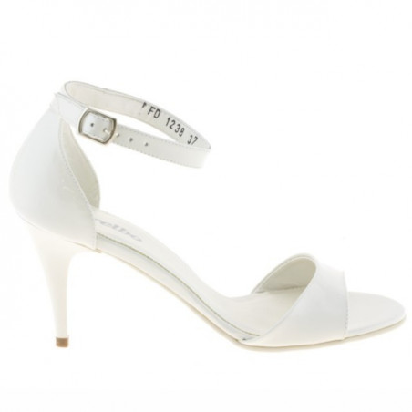 Sandales femme 1238-1 vernis beige clair