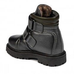 Bottines petits enfants 109c gris nacré combiné