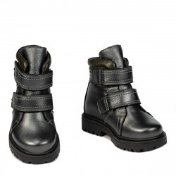 Bottines petits enfants 109c gris nacré combiné