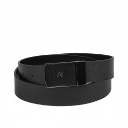 Ceinture homme 62b bicolore noir+noir mat