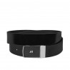 Ceinture homme 62b bicolore noir+noir mat