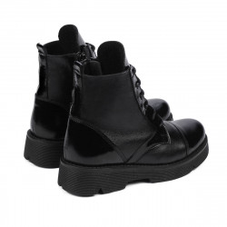 Bottes enfants 3029 vernis noir combiné