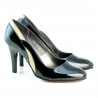 Chaussures élégantes femme 1218 vernis noir+beige