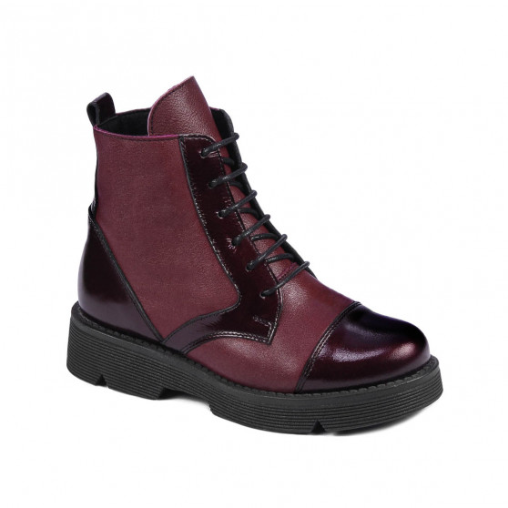 Bottes enfants 3029 vernis bordeaux combiné Bottes enfants 3029 vernis bordeaux combiné